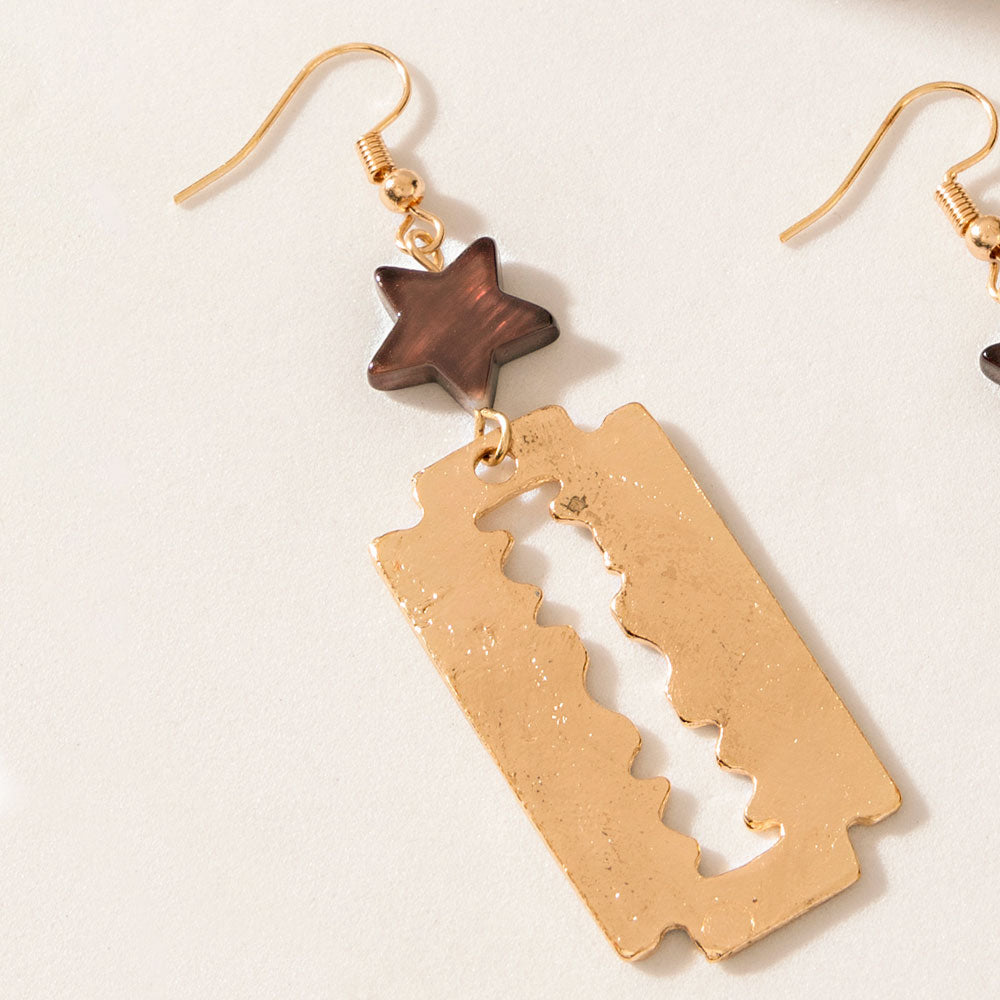 Wild Edge Earrings in Dusty Gold