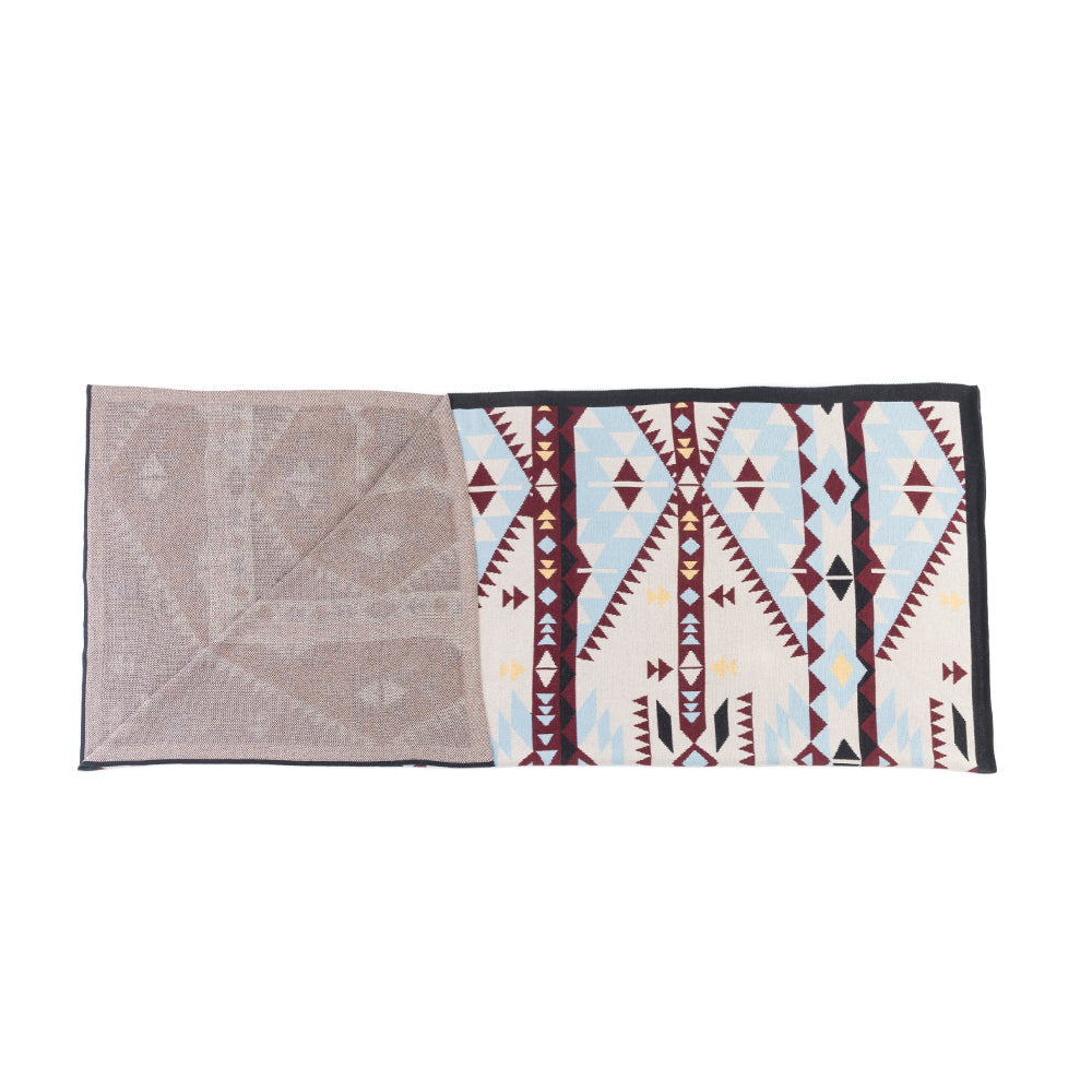 Santa Fe Sky Trails Cotton Throw in Cloud Blue