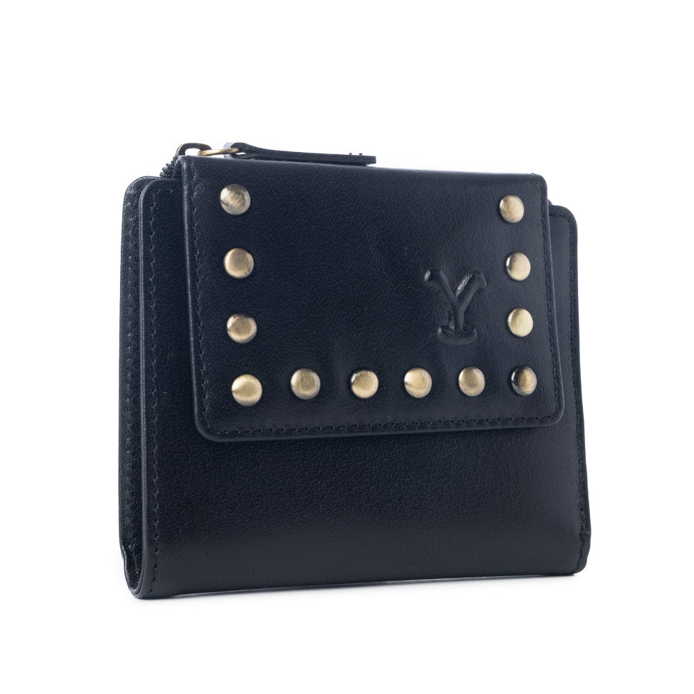 Yellowstone Westmere Studded Credit Card Holder in Ash