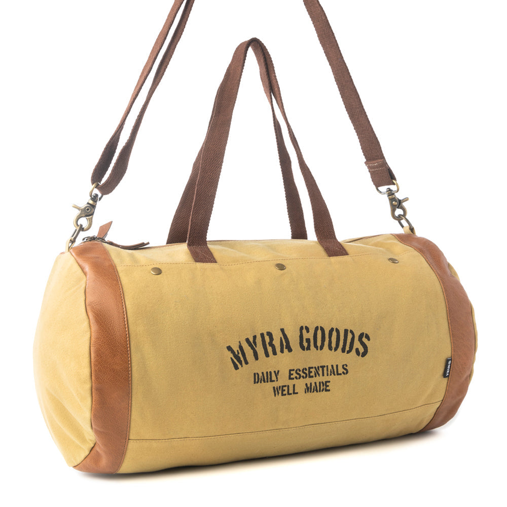 Myra Goods Amberstone Duffel Bag in Sahara Gold