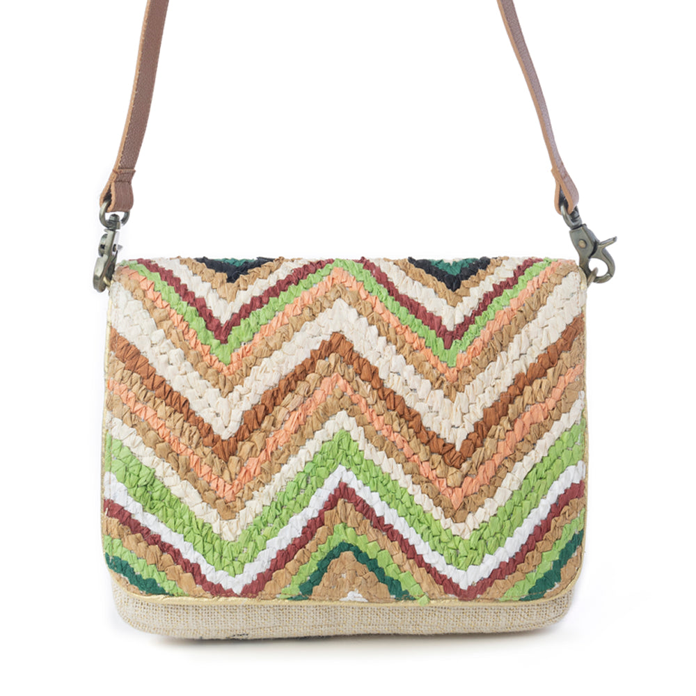 Myra Chevron Valley Crossbody Bag in Spring Glow