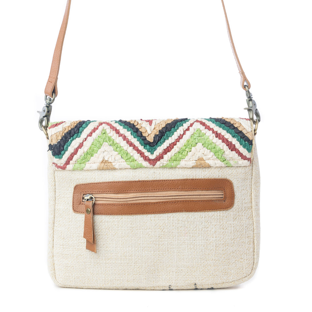 Myra Chevron Valley Crossbody Bag in Spring Glow