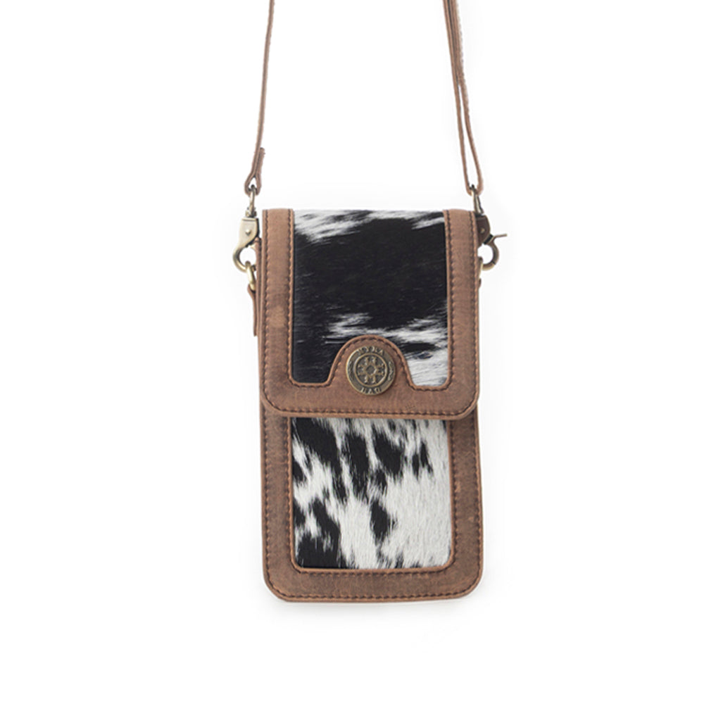 Myra Lasso Lane Hairon Leather Bag in Snowhide
