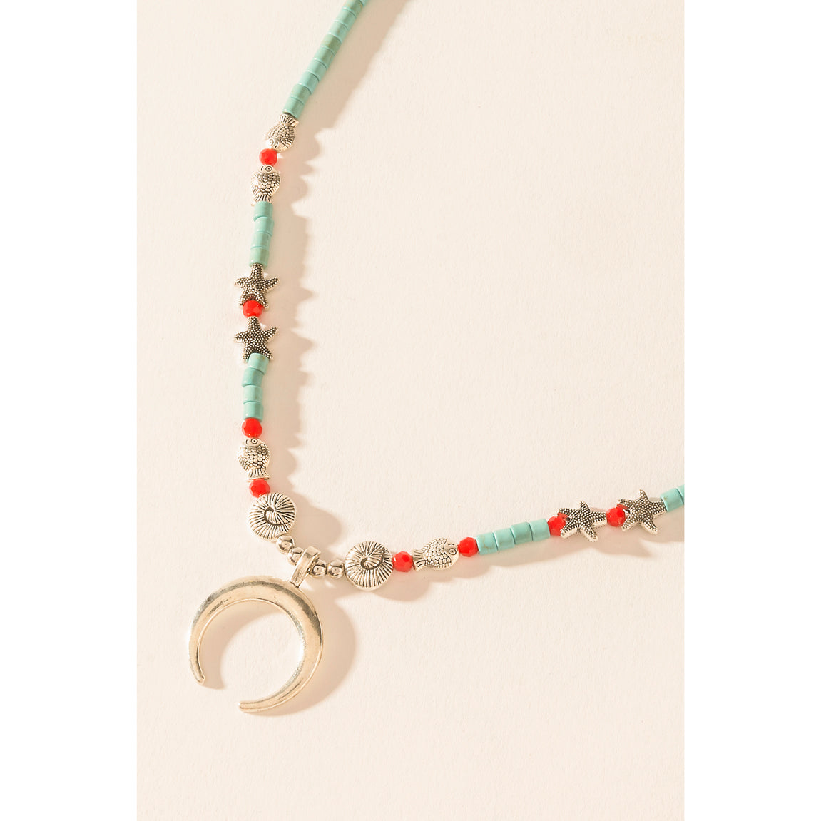Myra Red River Necklace in Lunar Blue