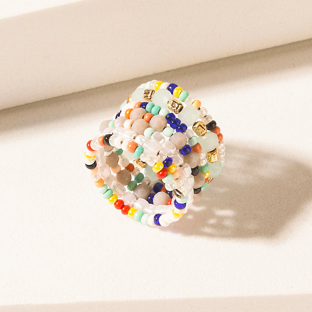Myra Viva Spiral Ring in Multicolor