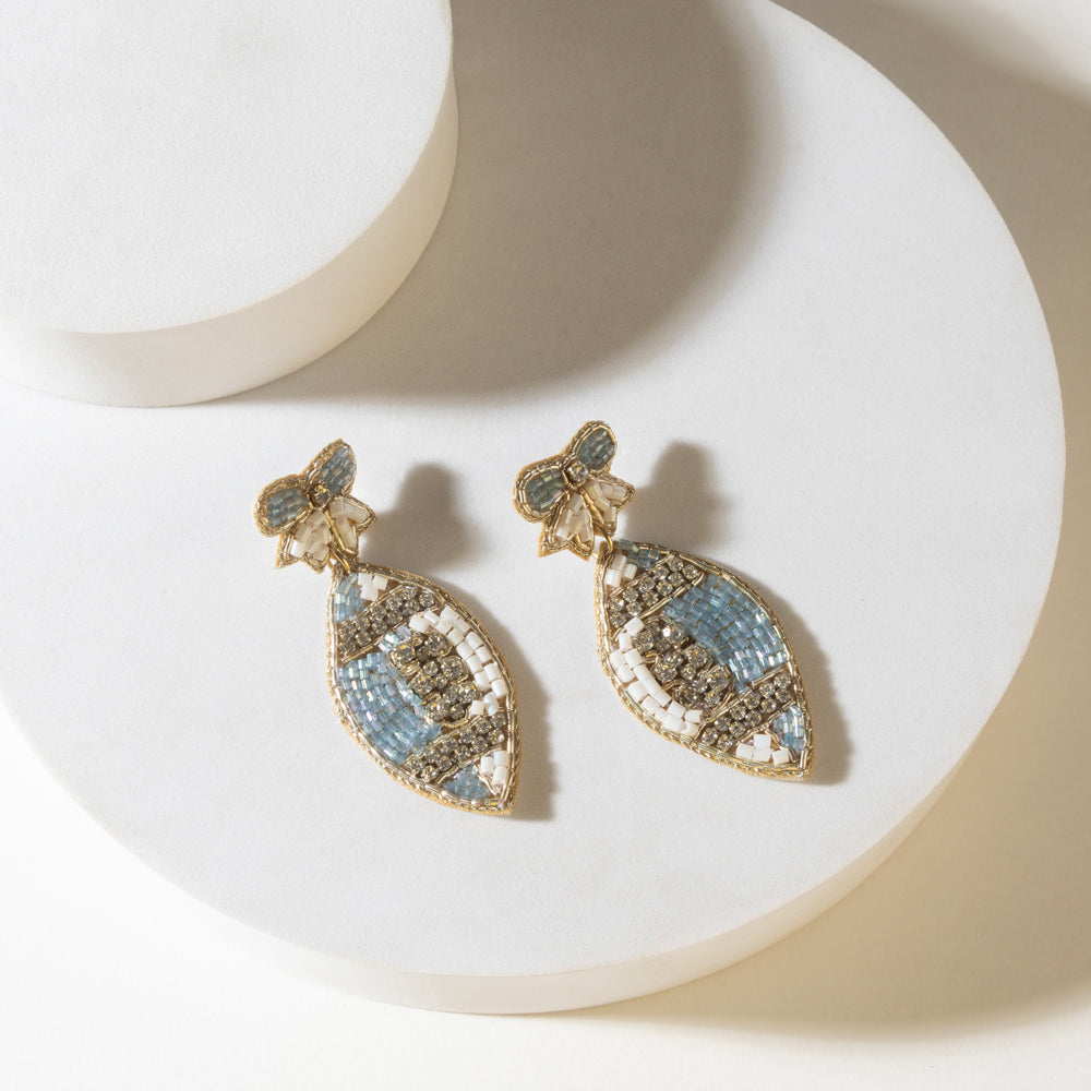 Myra Crystal Bloom Earrings in Twilight Blue