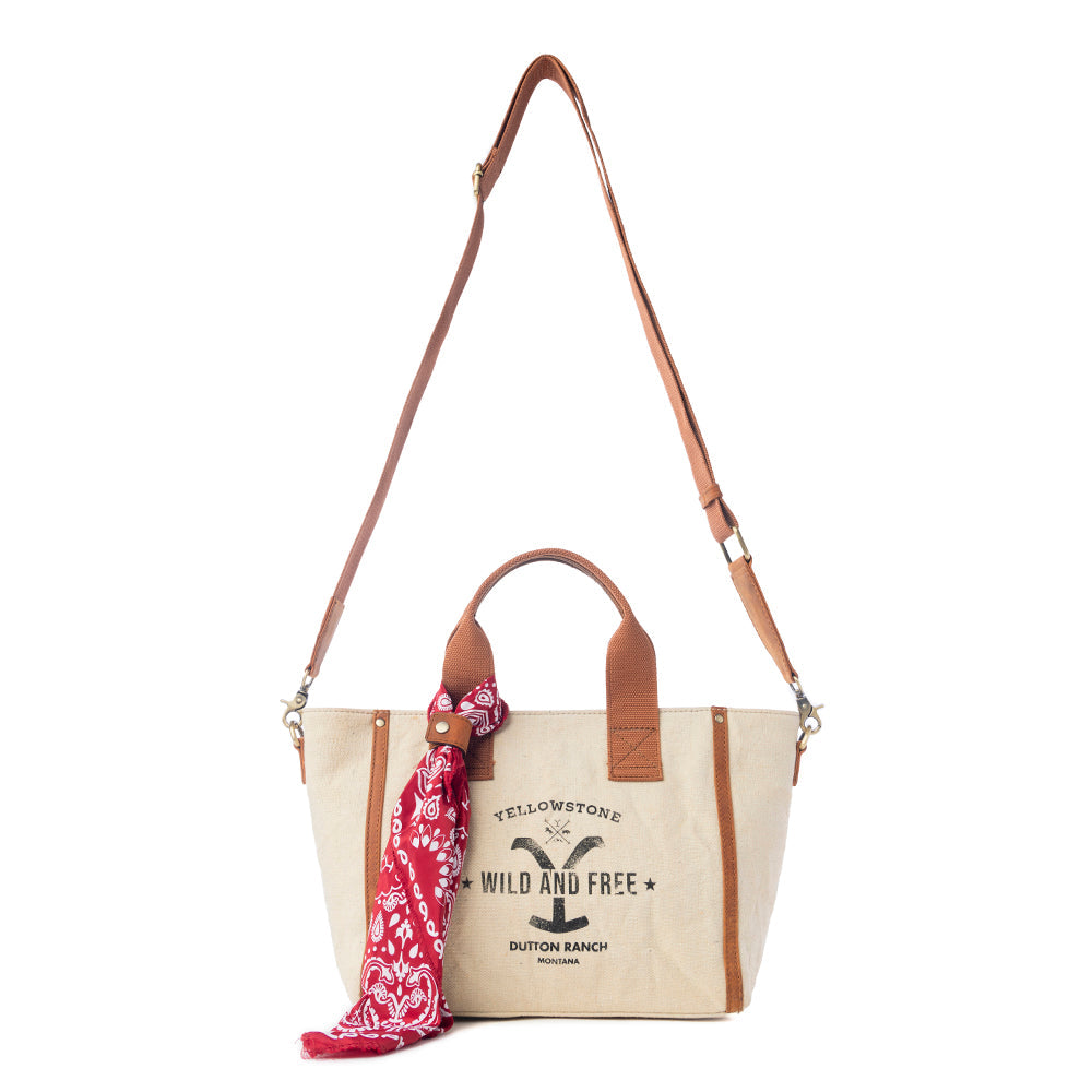 Yellowstone Echo Valley Ivory Crossbody Bag with Scarf