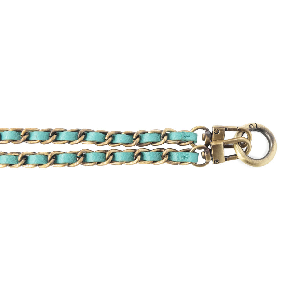 Cowgirl Lasso Phone Chain in Silver & Teal
