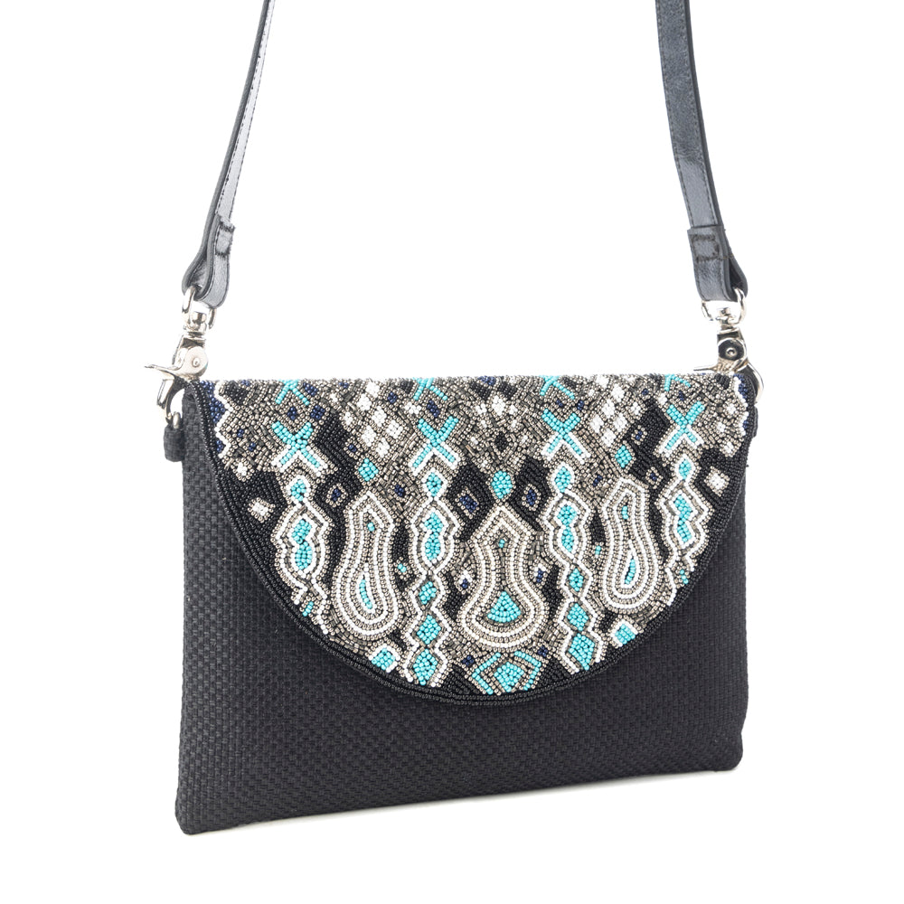 Myra Sahara Sky Crossbody Bag in Frosted Black