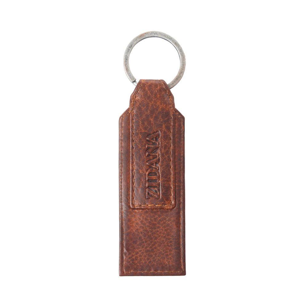 Myra Zidana Ardan Artistry Veg Tanned Leather Keyfob in Wild Ember