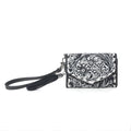 Myra Elise Handtooled Leather Wallet in Dark Mist