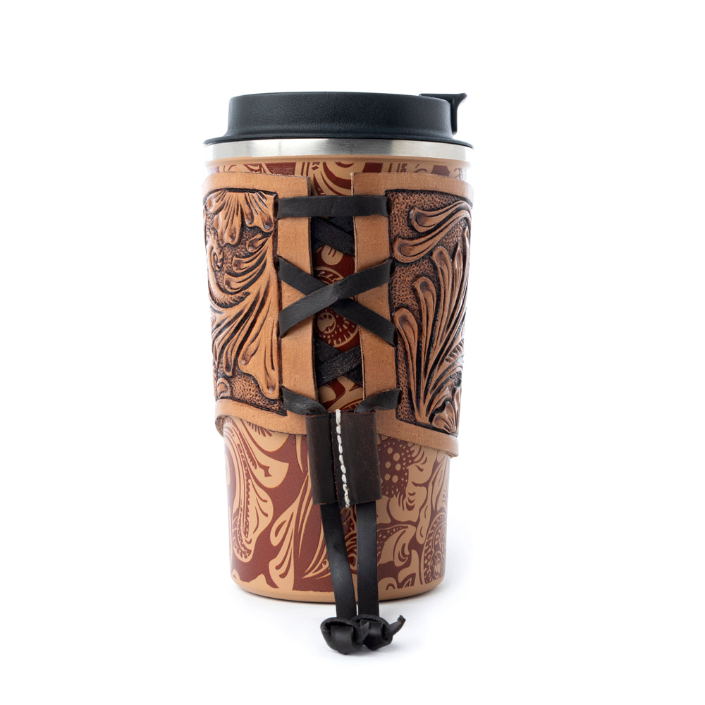 Western Trail Brew Stainless Steel Mug in Brown Baroque