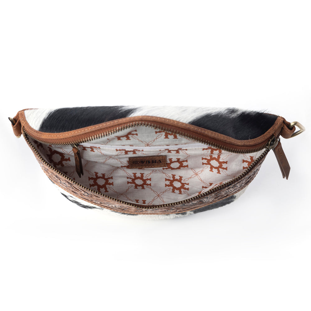 Myra Wildwood Handtooled Bag in Walnut Crest