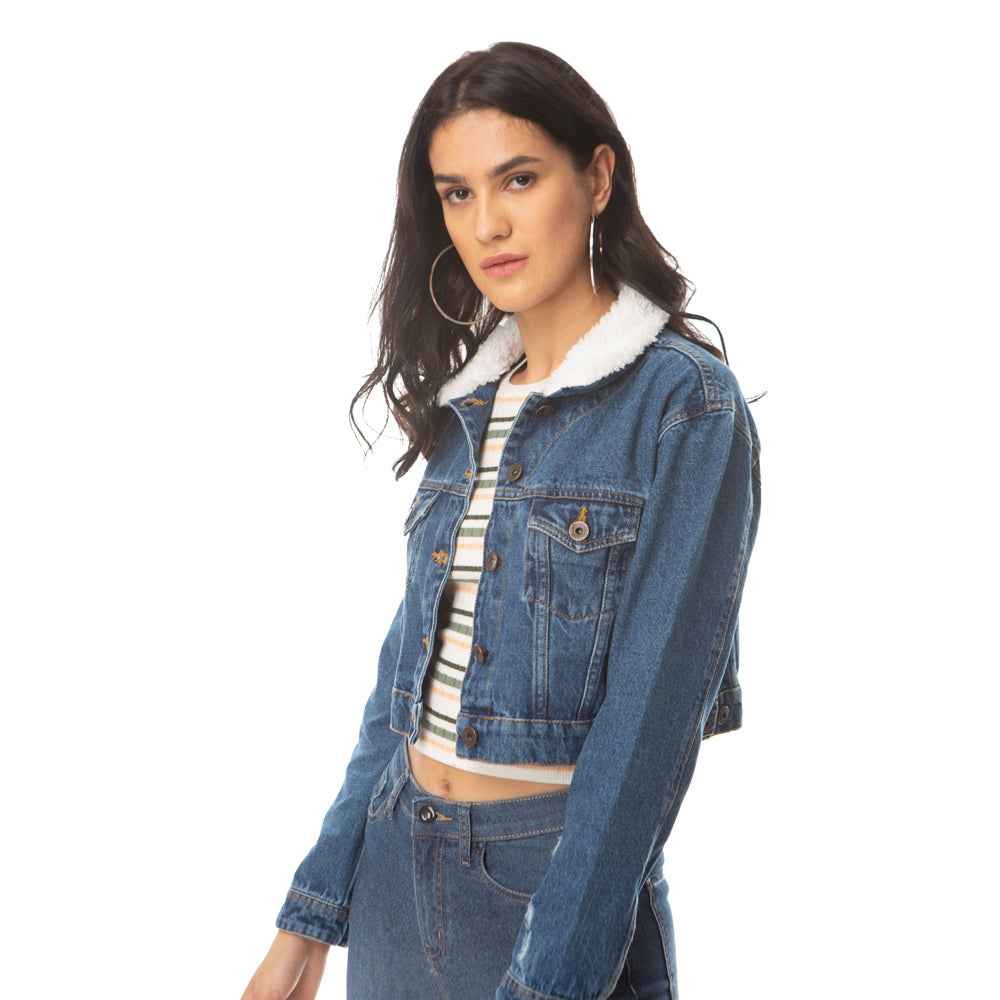 Rumors Sherpa Denim Jacket