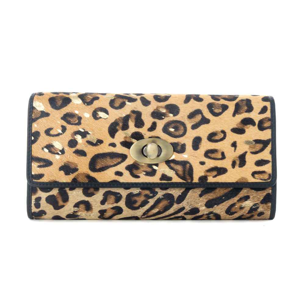 Ornate Leopard Print Wallet
