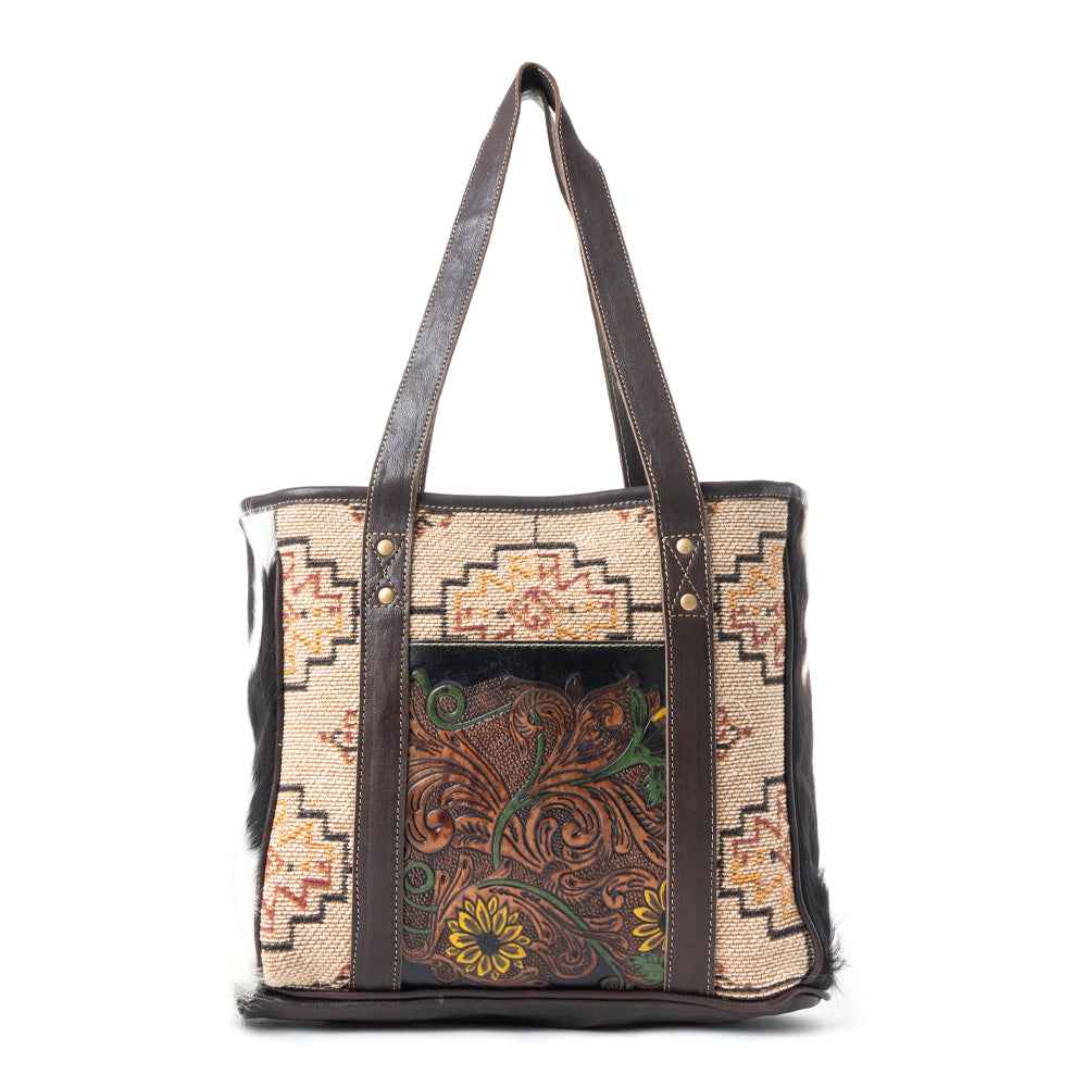 Fleur  Hand-Tooled Bag