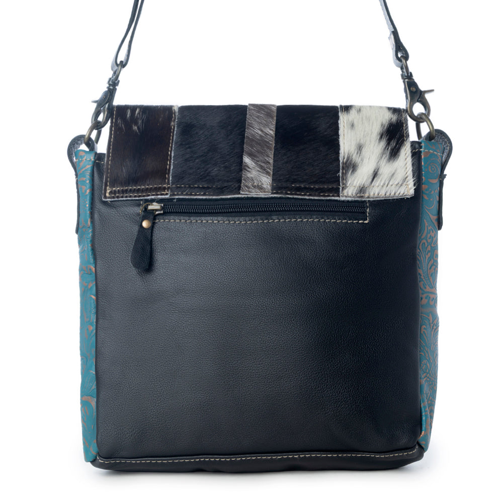 Blue Rose  Leather & Hairon Bag