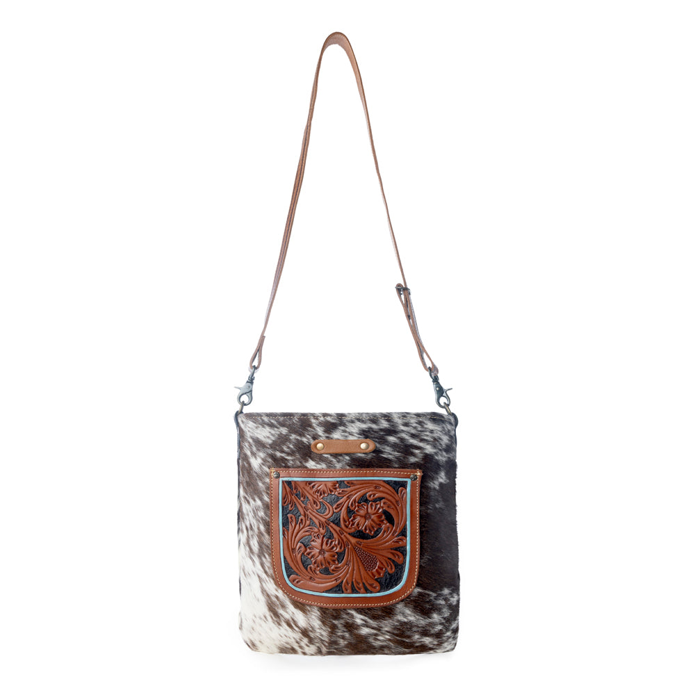 Flowering  Hand-Tooled Bag