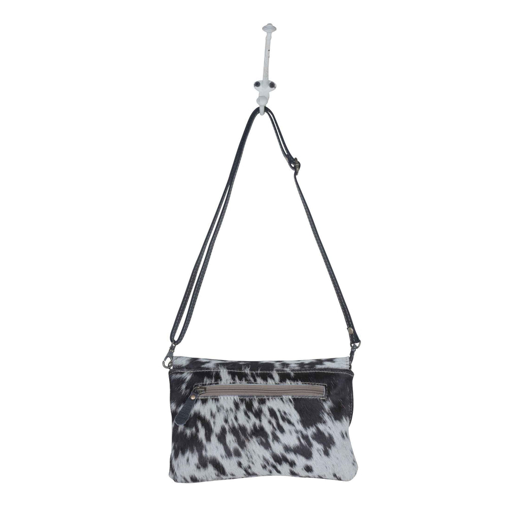 Blue Crescent Hand-Tooled Bag