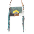 Peacock's Feather Hand-Tooled Bag