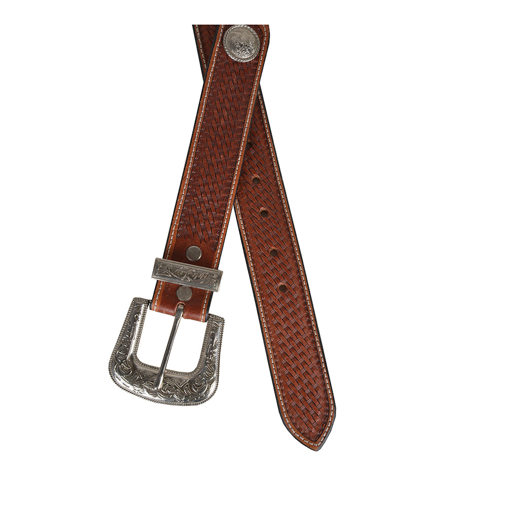 Rustic Woods Hand-Tooled Leather Women's Belt