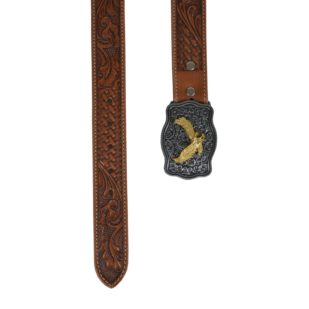 Vines Hand-Tooled Leather Women's Belt