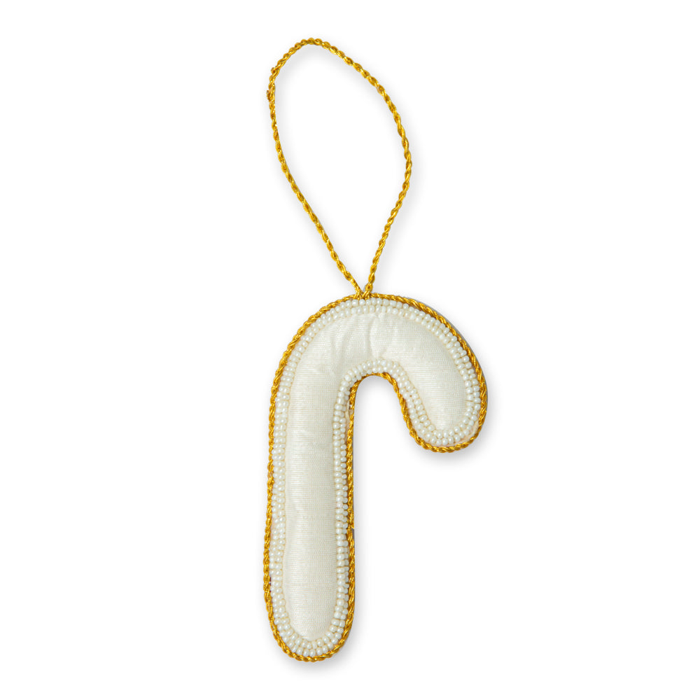 Candy Cane Beaded Ornament