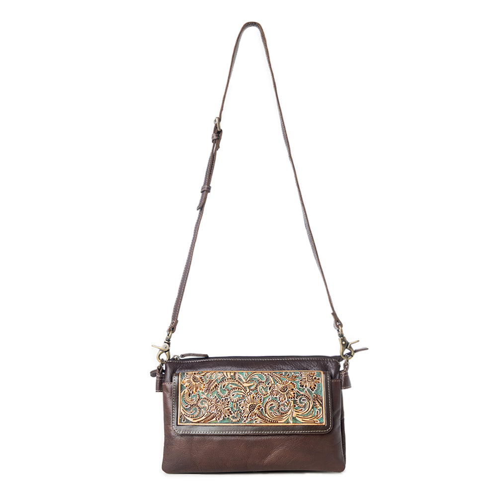 Magnolia Morn Hand-Tooled Bag