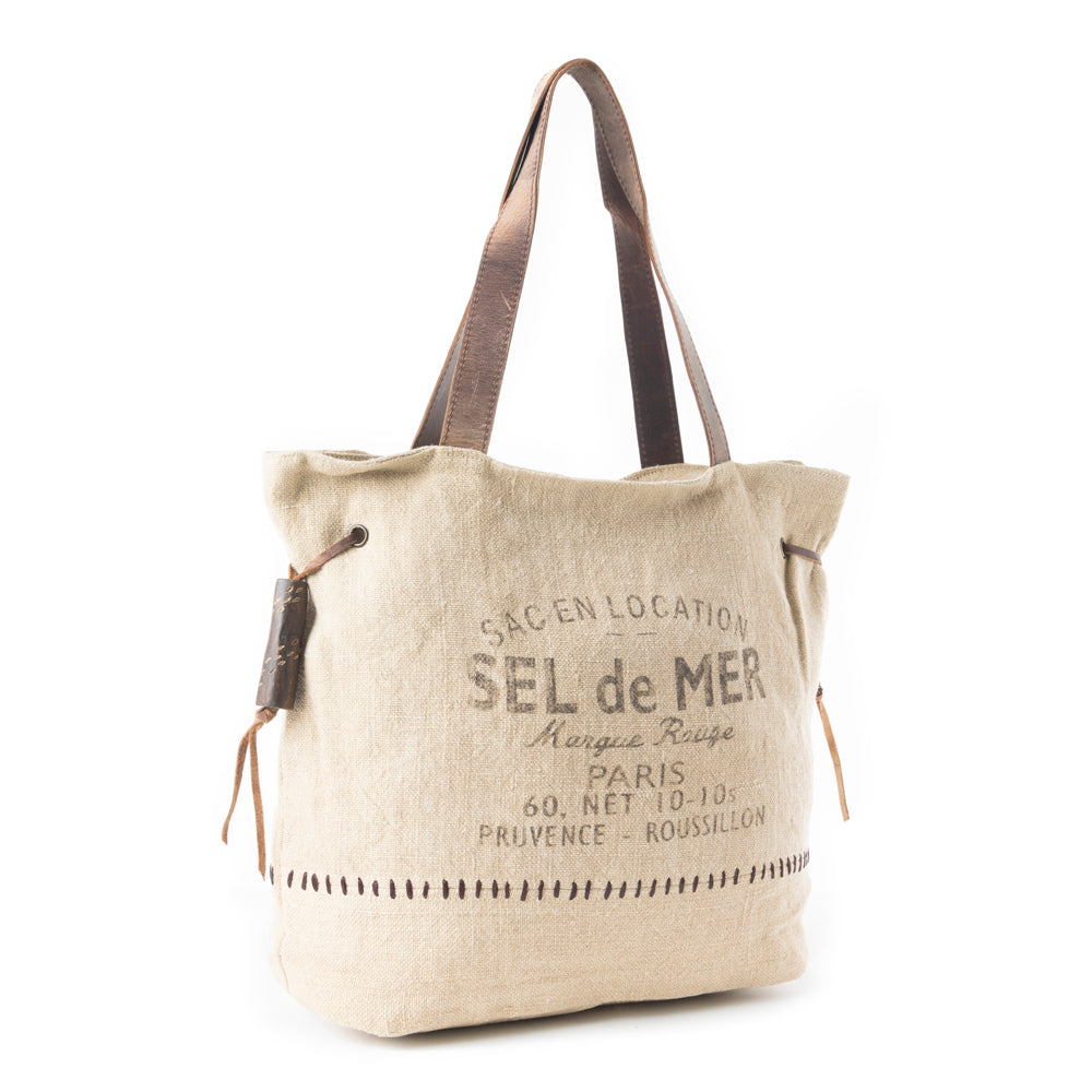 Sel de Mer Gathered Strap Tote Bag