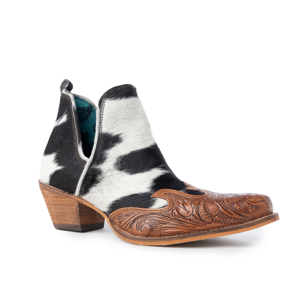 Myra Frisco Blossom Boots for Women with hairon hide and handtooled leather for western wear