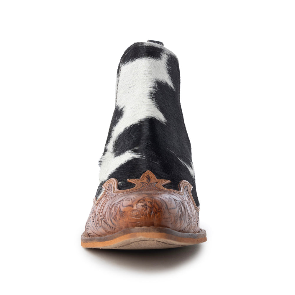 Myra Frisco Blossom Boots for Women with hairon hide and handtooled leather for western wear