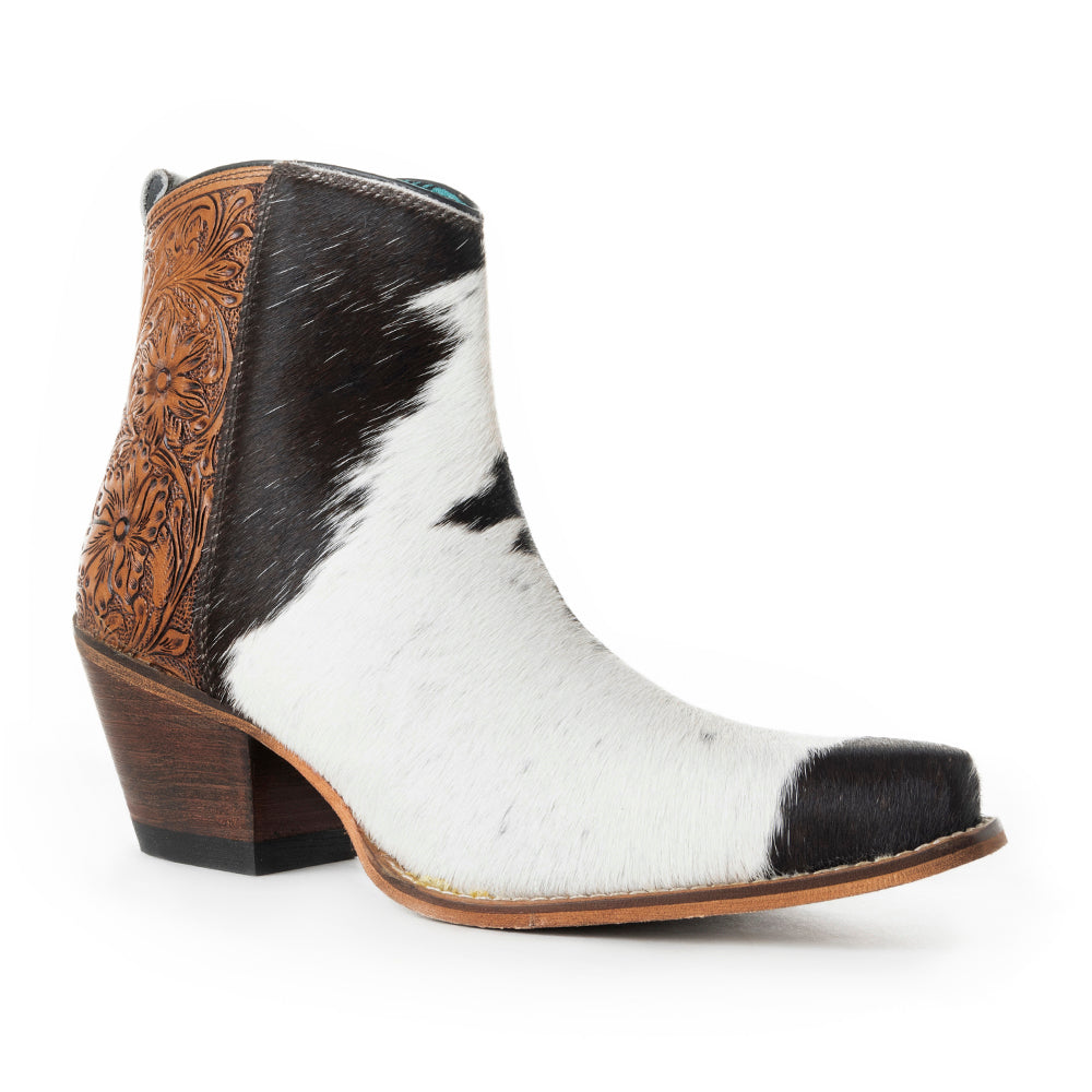 Laramie Plains Hair-on Hide & Hand-tooled Boots
