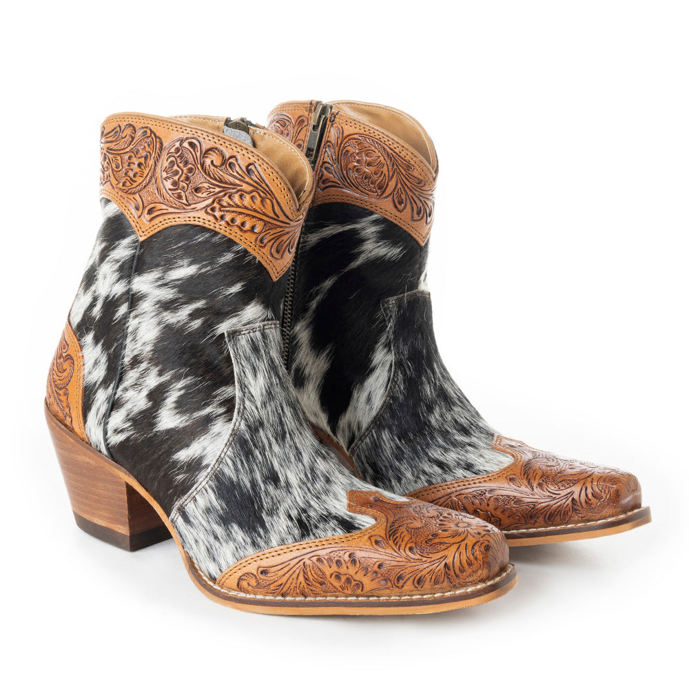 Silverado Hair-on Hide & Hand-tooled Boots