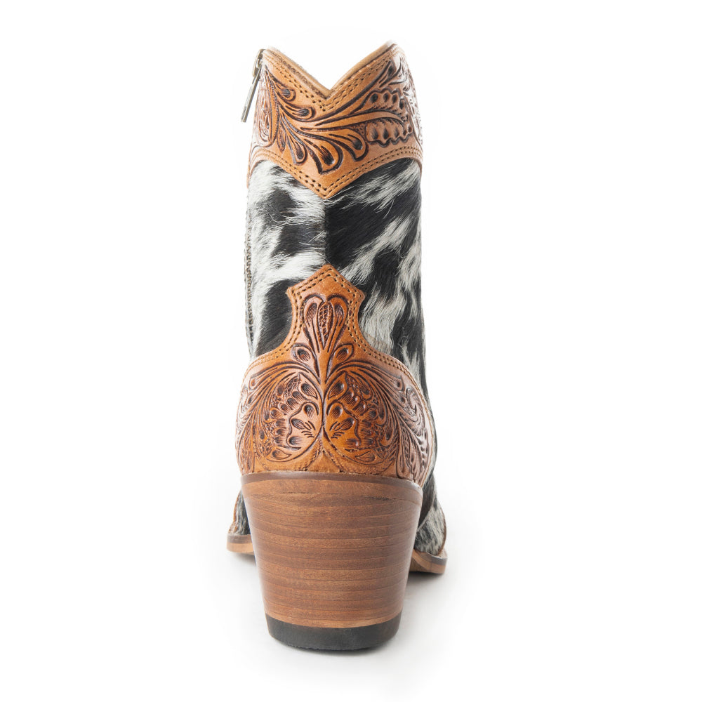 Silverado Hair-on Hide & Hand-tooled Boots
