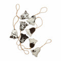 Christmas Bell Hair-On Hide Ornament Set In Black