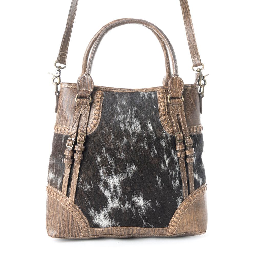 Crawford Canyon Tall Leather Hairon Bag