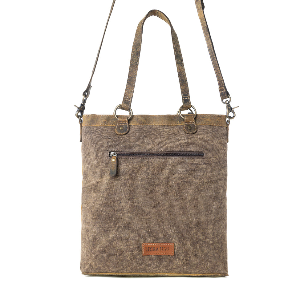Cube Mesa Pouched Canvas Hairon Bag