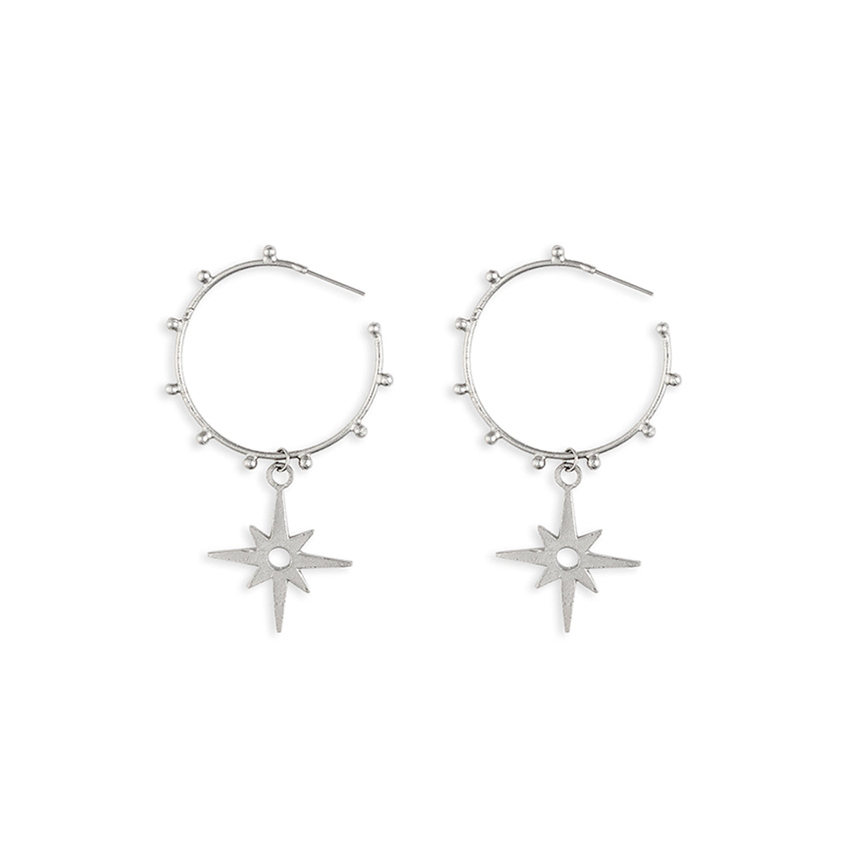 Shining Star Hoop Earrings