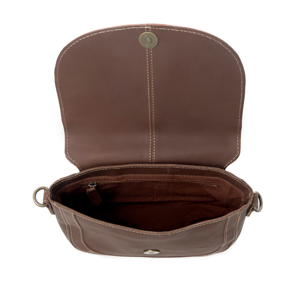 Winds of the Rose Hand-Tooled Lether Bag