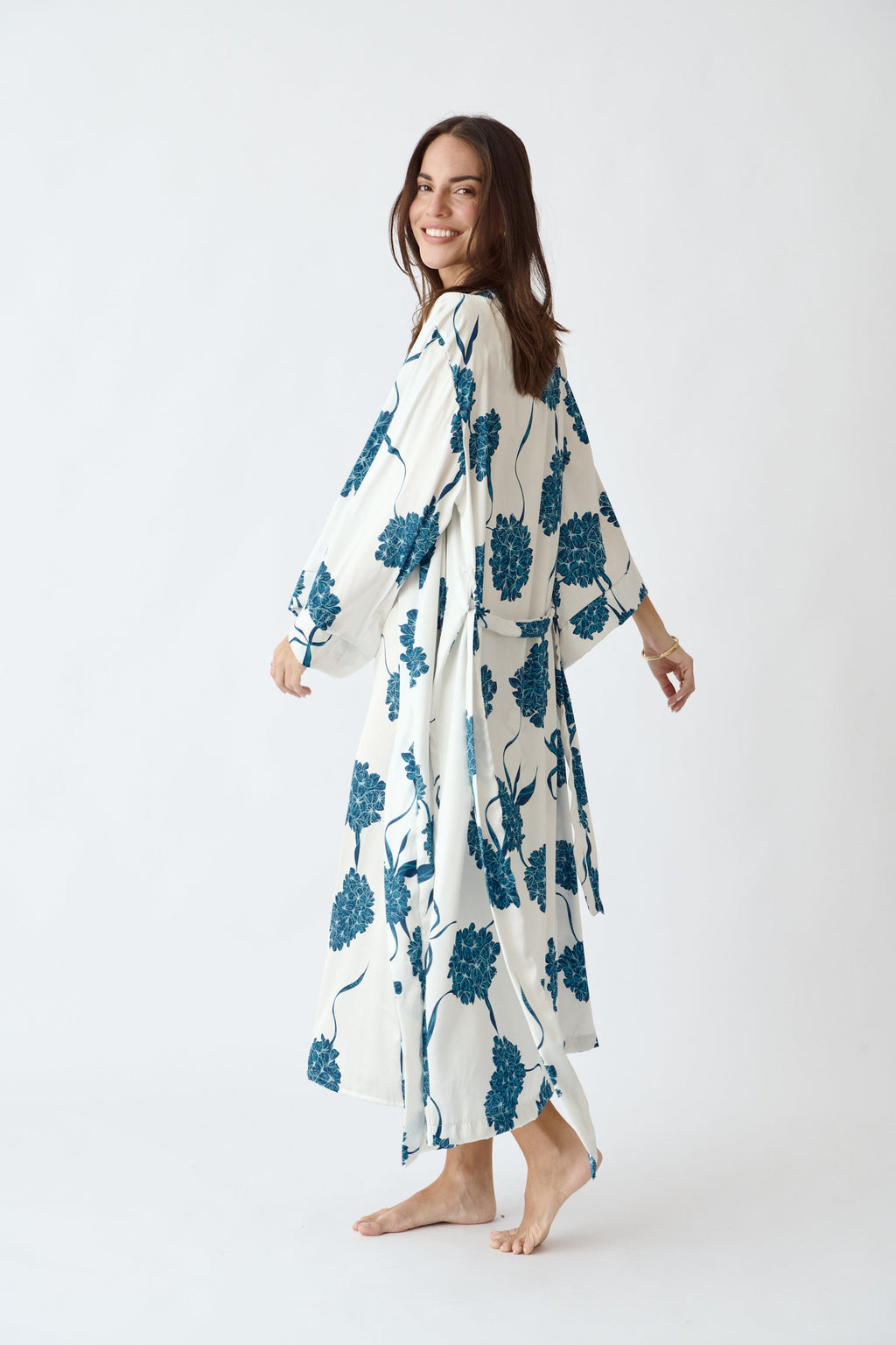 Washable Silk Kimono & Dress Set - Blossom