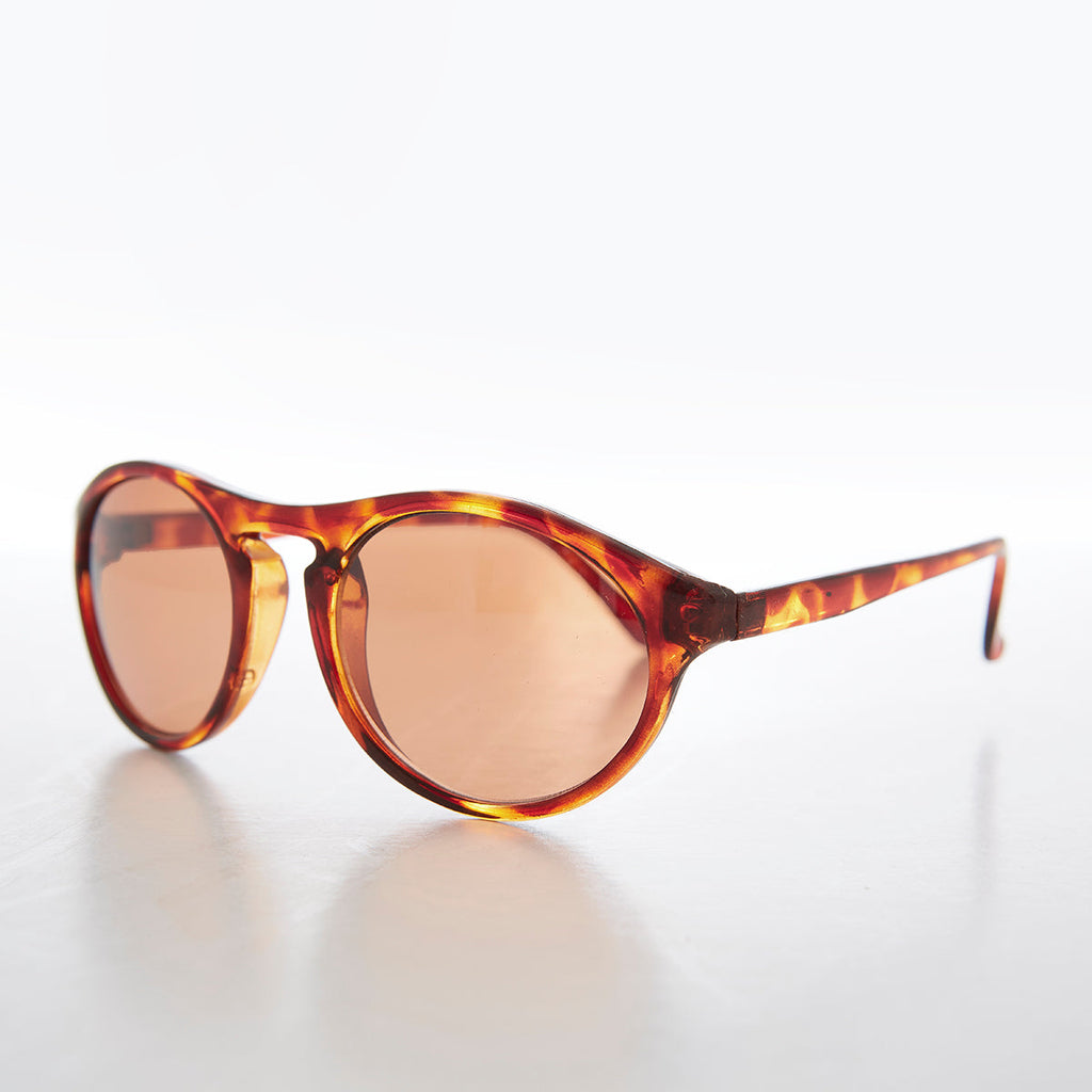 Round Sporty Vintage Sunglass With Copper Lens - Sinclair