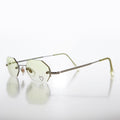 Heart Rhinestone Rimless Vintage Sunglasses - Splashy