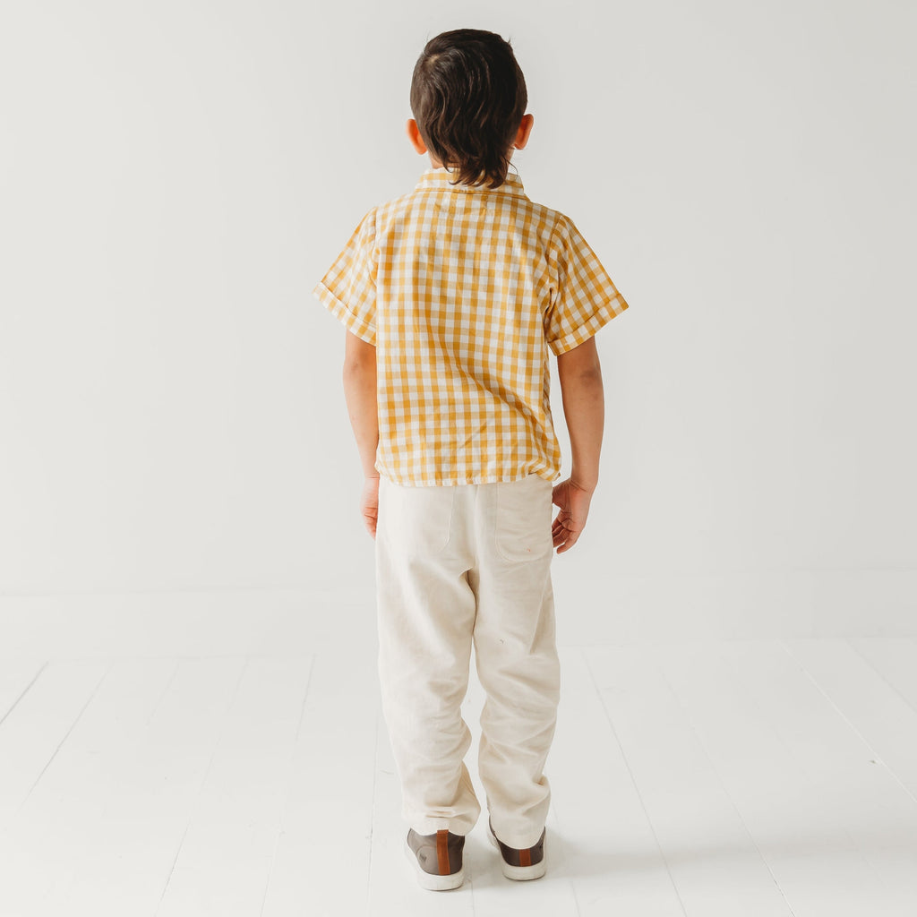 Citrus Gingham Boy Shirt