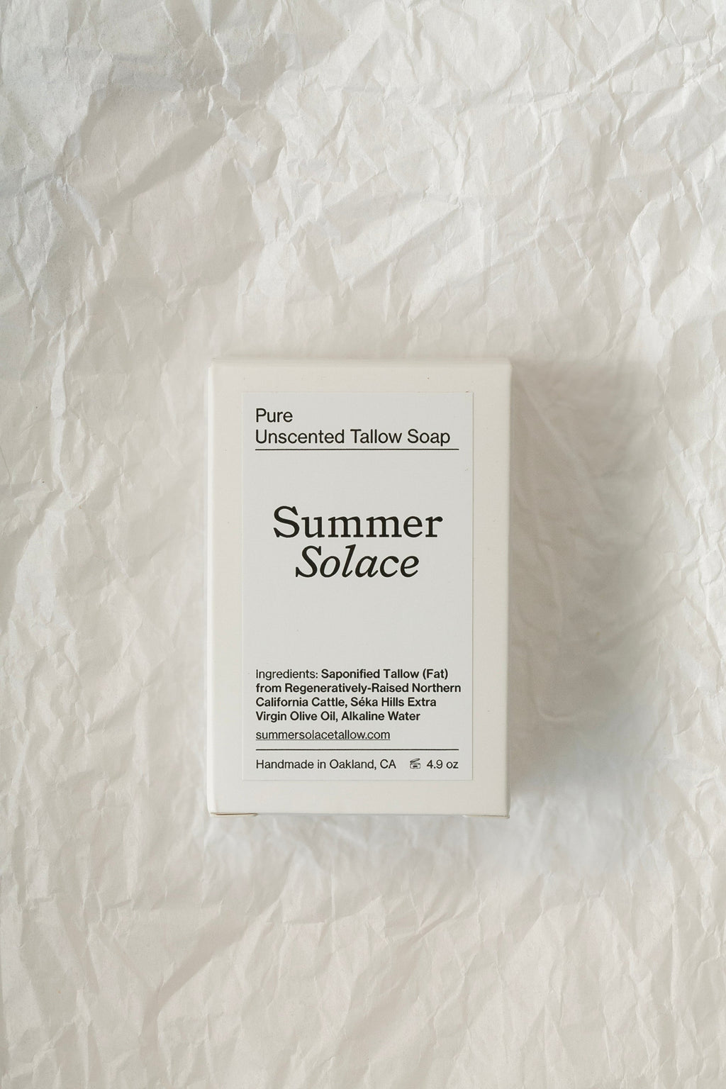 Pure Unscented – Tallow Bar Soap for Sensitive Skin