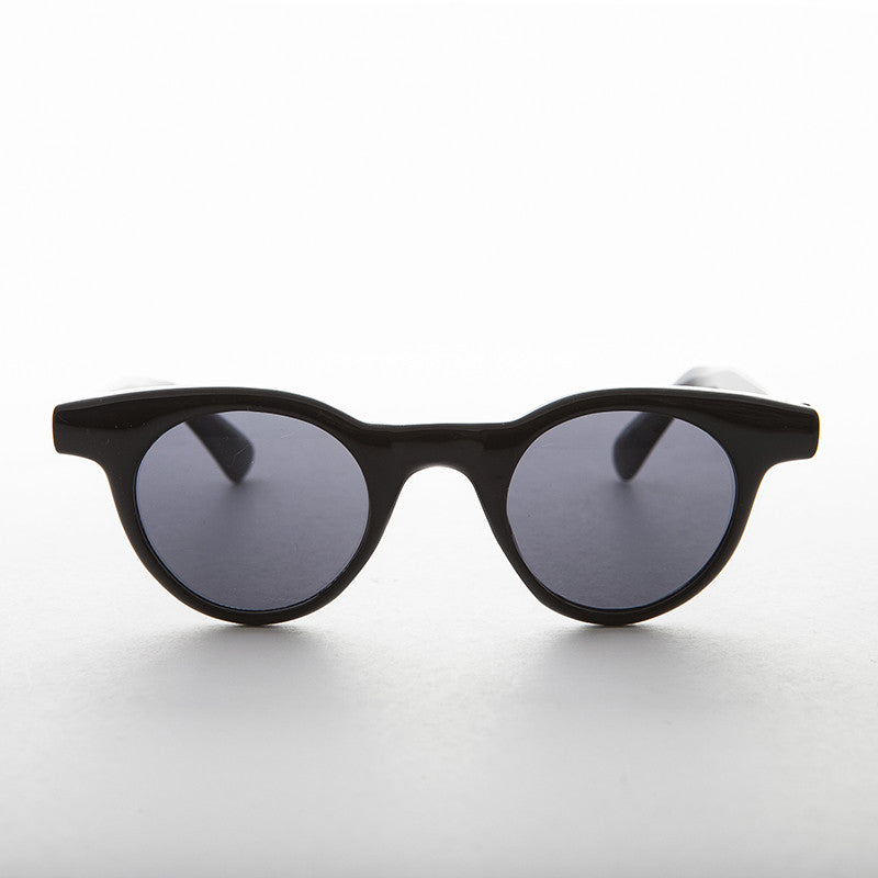 Small Round Horn Rim Preppy Vintage Sunglass - Sydney