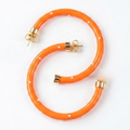 Hoops - Orange with Pearls