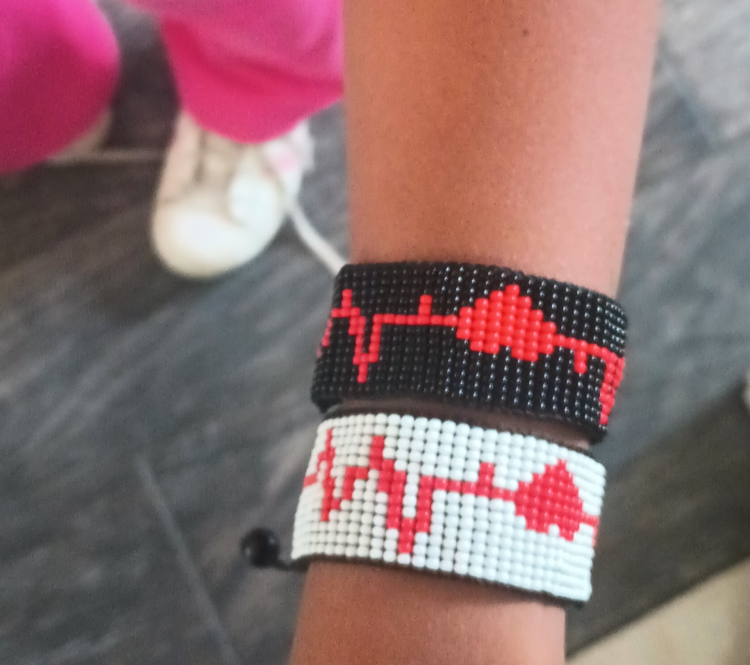 Heartbeat Harmony Hand Beaded Bracelet