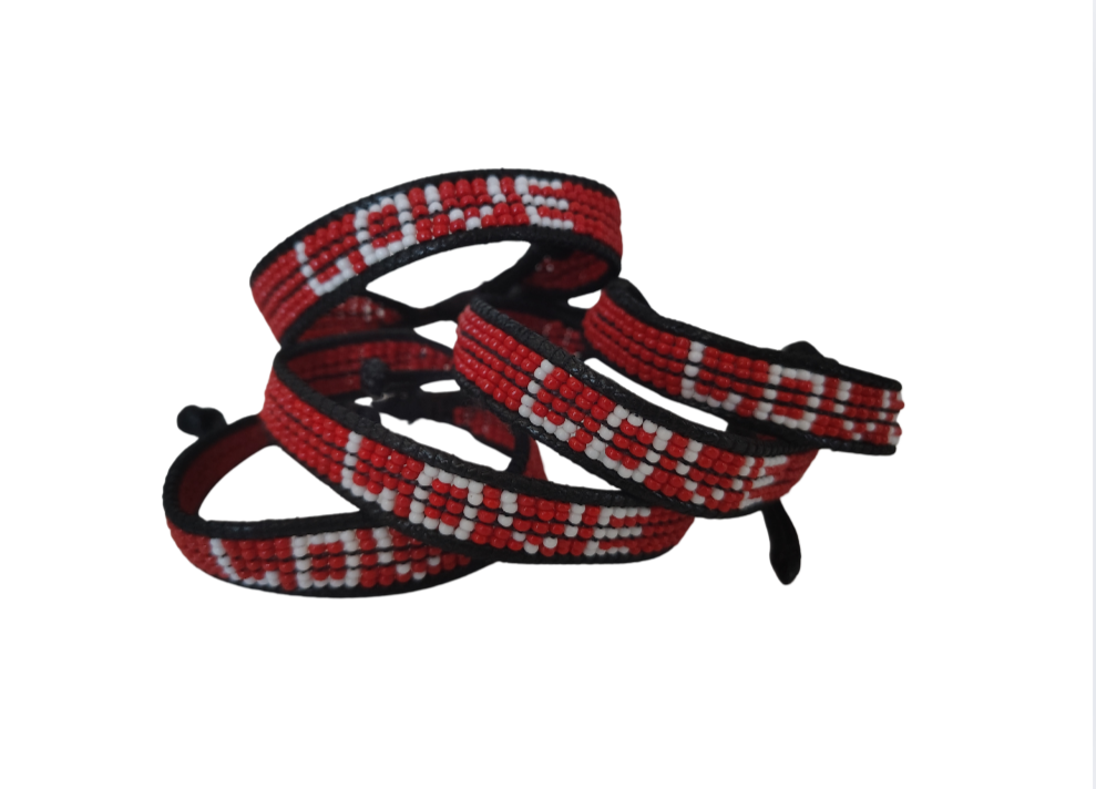 Red Love Beaded Bracelet – Handmade with Purpose