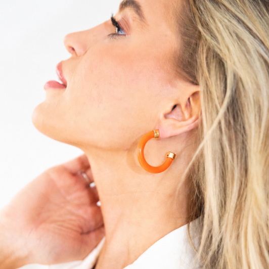 Mini Hoops - Bright Orange