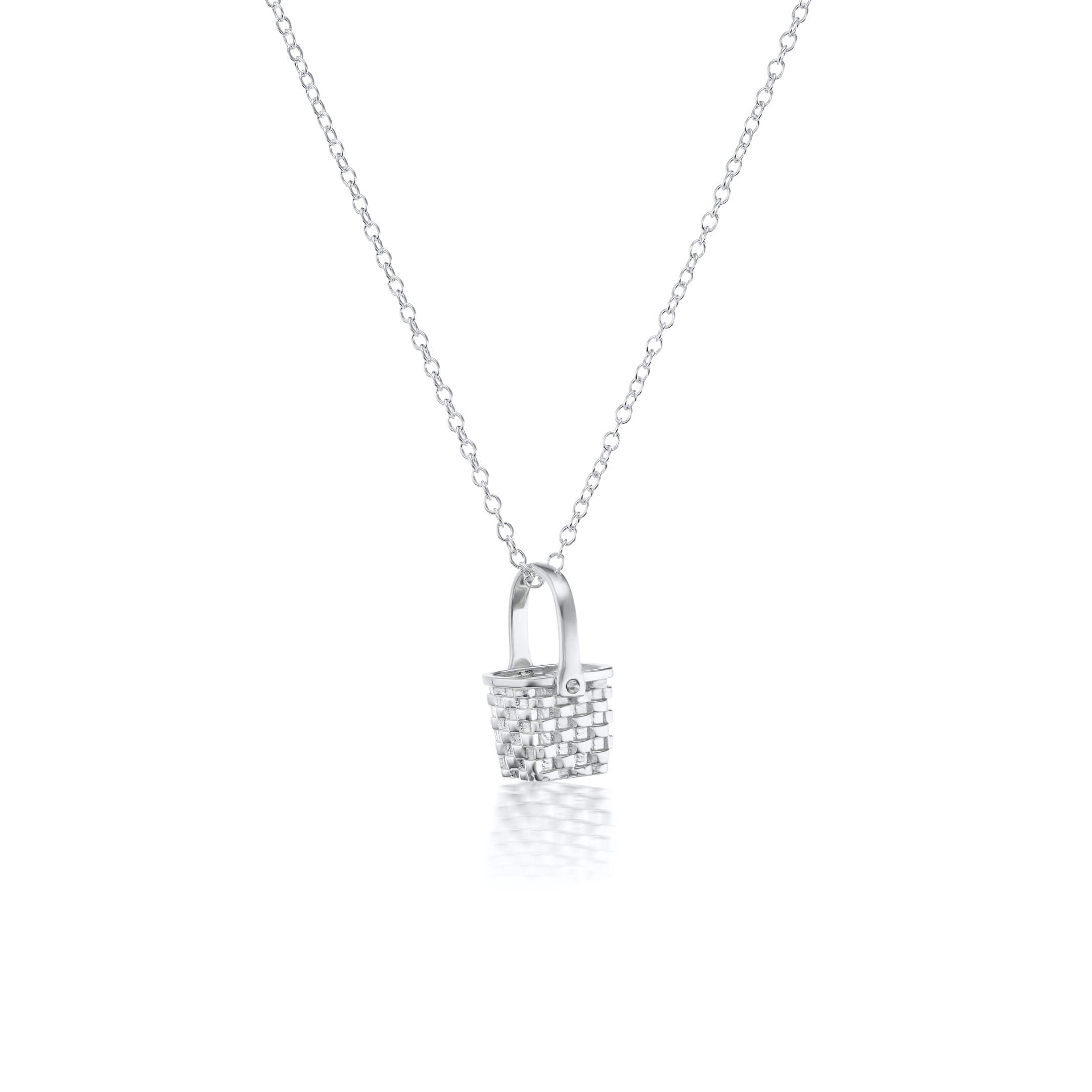 Silver Basket Case Pendant